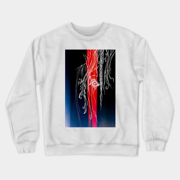 Delicate: Red Crewneck Sweatshirt by INKmagineandCreate